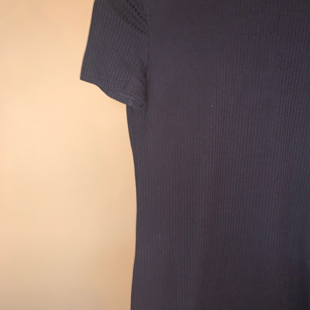 Black Ribbed Mini Dress - Picture 4 of 4